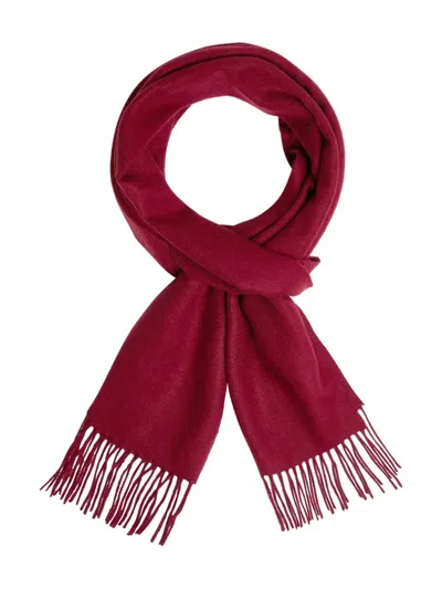 Fursac Fringed Scarf In Red