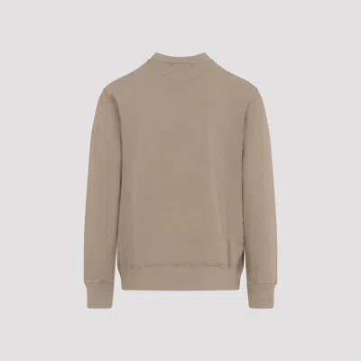 Golden Goose College Print Crewneck Cotton Sweatshirt In Neutral