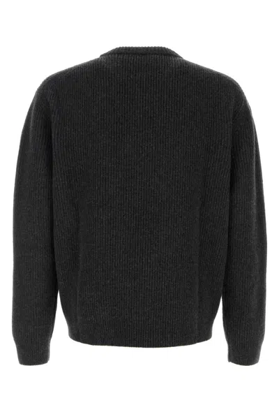 Gucci Gray Wool And Cashmere Sweater Men In Gray
