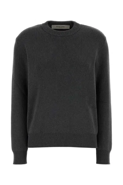 Golden Goose Deluxe Brand Charcoal Stretch Cotton Blend Dany Sweater In Gray