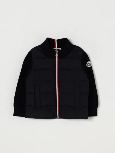Moncler Giacca  Bambino Colore Blue Navy In Blue