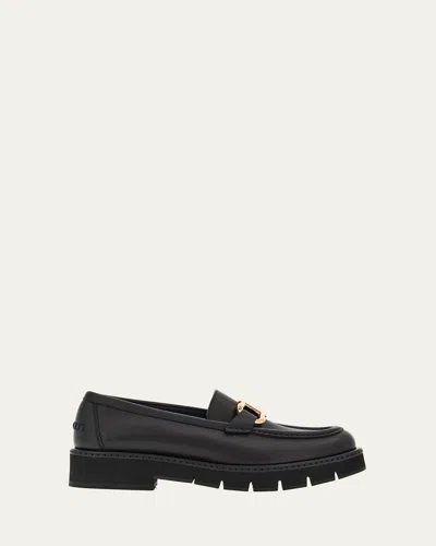 Ferragamo Maryan Lug Chunky Sole Loafers Gold-tone Hardware In Animal Print