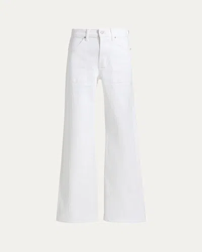 Veronica Beard Crosbie High-rise Wide-leg Jeans In White