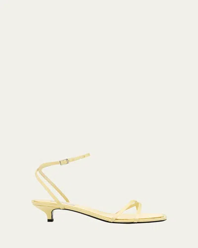 Totême Crossover Kitten-heel Sandals In Yellow