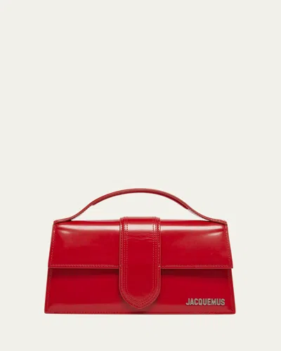 Jacquemus Le Grand Bambino Leather Top Handle Bag In Red