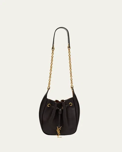 Saint Laurent Cassandre Drawstring Leather Shoulder Bag