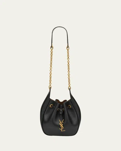 Saint Laurent Cassandre Drawstring Leather Shoulder Bag