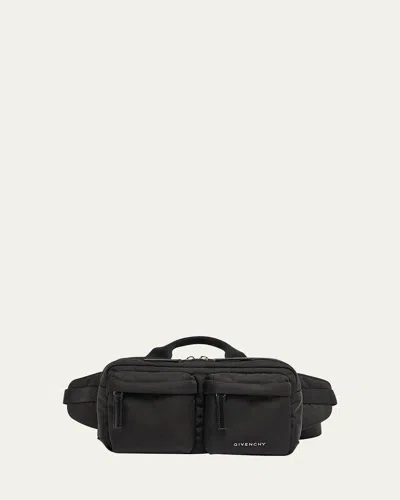 Givenchy Multi-pocket Top-handle Belt Bag In Black