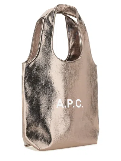 Apc A.p.c. Silver Shoulder Bag In Silver