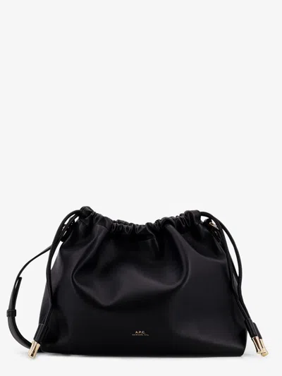Apc A.p.c. Women Ninon Leather Shoulder Bag In Black