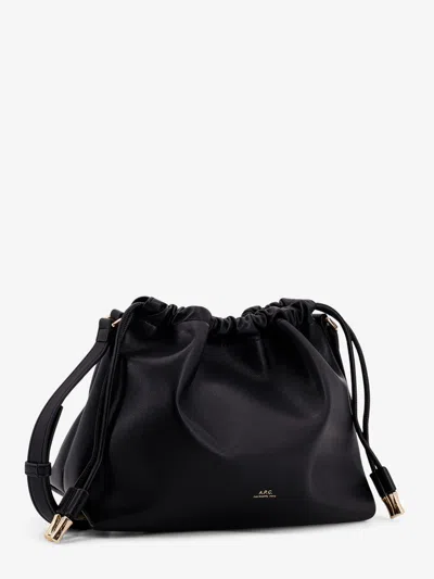 Apc A.p.c. Women Ninon Leather Shoulder Bag In Black