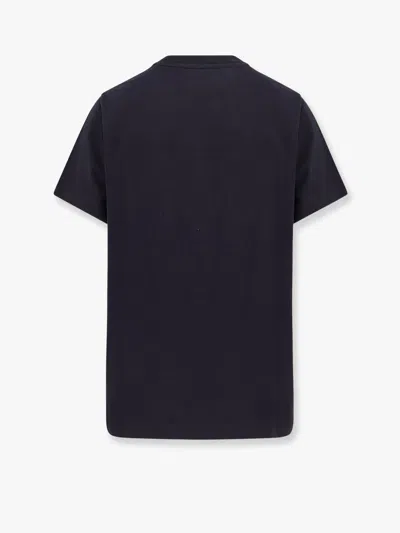 Apc A.p.c. Women Organic Cotton T-shirt With Logo Embroidery In Black