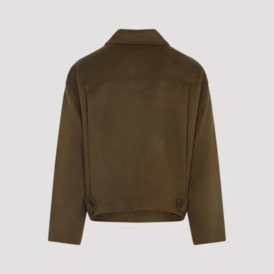 Acne Studios Wool Zip-up Jacket In Brown