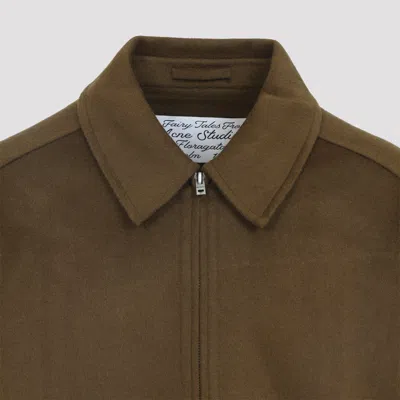 Acne Studios Wool Zip-up Jacket In Brown