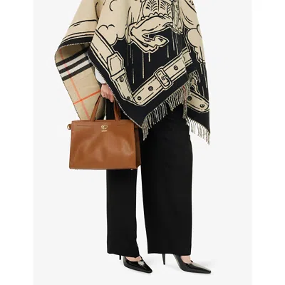 Burberry Small Leather Handbag Cotswolds In Brown