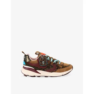 Kurt Geiger Kurt Runner Leopard-print Leather Sneakers In Multi