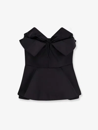 Alexander Mcqueen Strapless Bustier Top In Black