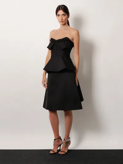 Alexander Mcqueen Strapless Bustier Top In Black