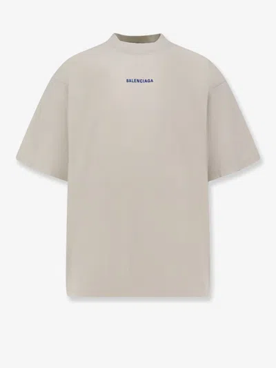 Balenciaga T-shirt Aus Baumwoll-jersey In Neutral