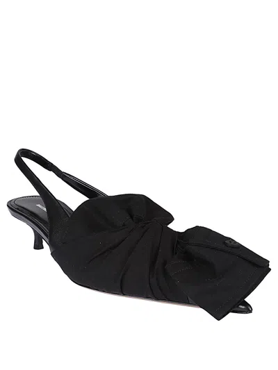 Balenciaga Knife Chemise 40 Slingback Pumps In Black