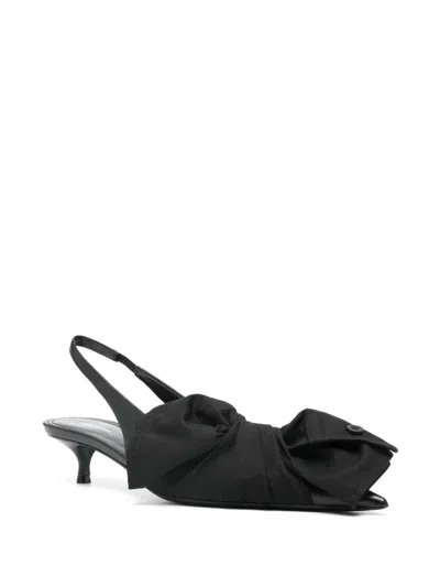 Balenciaga Knife Chemise 40 Slingback Pumps In Black
