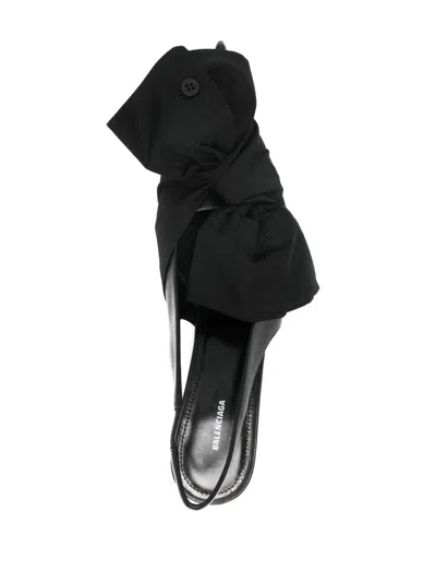 Balenciaga Knife Chemise 40 Slingback Pumps In Black