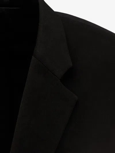 Balenciaga Women Single Breasted Cut Off Viscose And Wool Blazer In Black