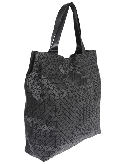Bao Bao Issey Miyake Spacious Leather Tote With Geometric Triangular Design In Black