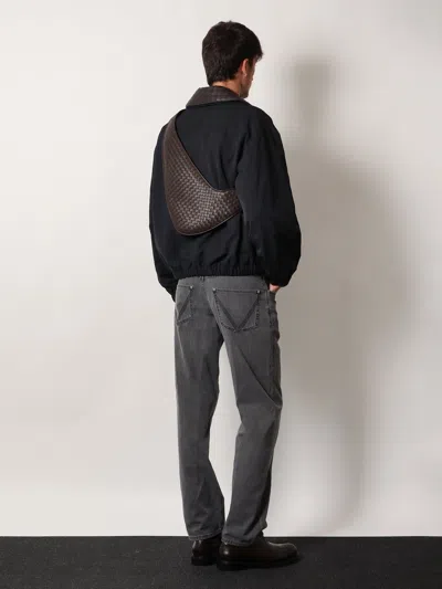 Bottega Veneta Men Sling Veneto Intrecciato Leather Crossbody Bag In Multi