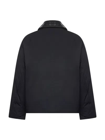 Bottega Veneta Puffer Jacket With Woven Collar By  In Black