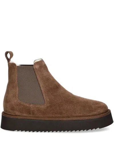 Copenhagen Elastic-panel Suede Chelsea Boots In Brown