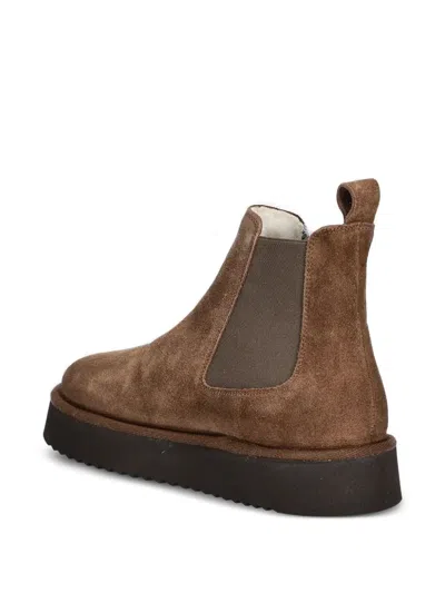 Copenhagen Elastic-panel Suede Chelsea Boots In Brown