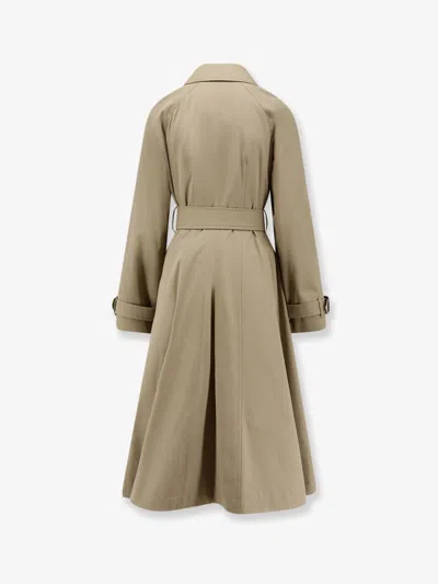 Burberry Cotton Trench Coat Adjustable Waistband In Neutral