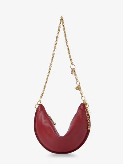 Chloé Chlo Halfmoon Leather Shoulder Bag In Red