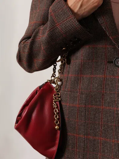 Chloé Chlo Halfmoon Leather Shoulder Bag In Red