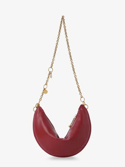 Chloé Chlo Halfmoon Leather Shoulder Bag In Red