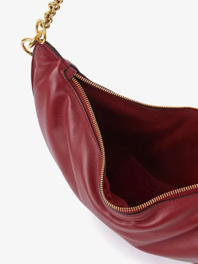 Chloé Chlo Halfmoon Leather Shoulder Bag In Red
