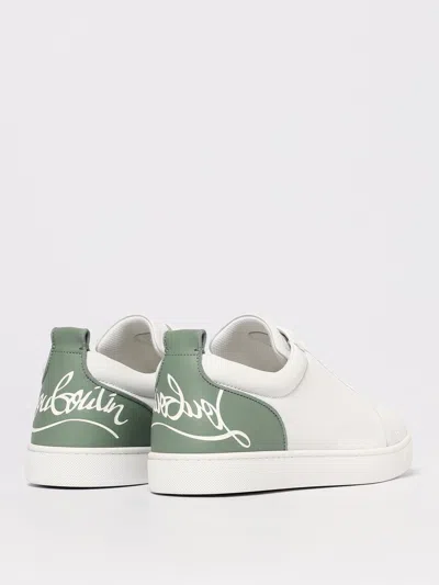 Christian Louboutin Fun Louis Junior Leather Sneaker In White