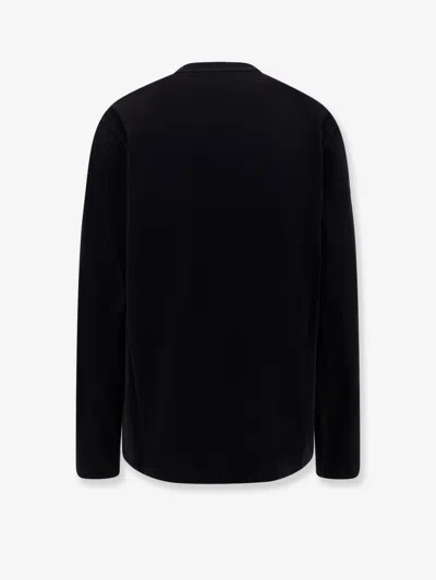 Coperni Womens Black-multicolour Print Slogan-print Long-sleeve Cotton-jersey T-shirt In Black