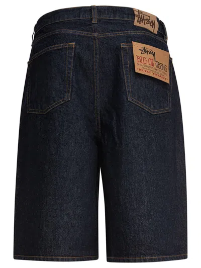 Stussy Big Ol Denim Shorts In Blue