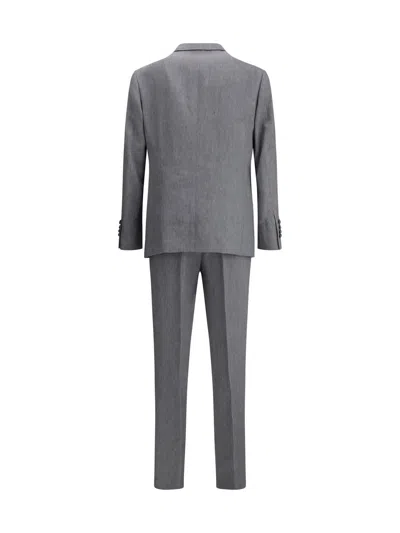 Brunello Cucinelli Linen Suit In Gray