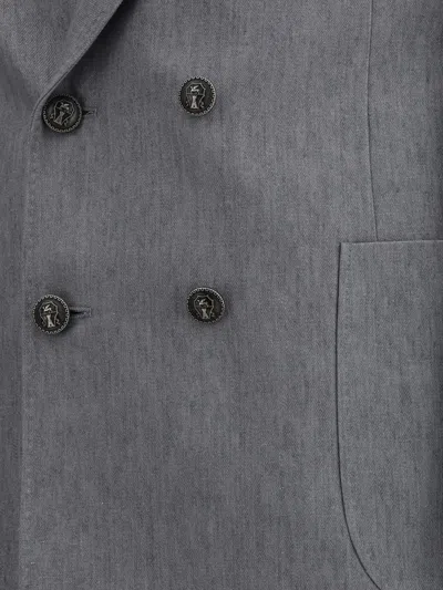 Brunello Cucinelli Linen Suit In Gray