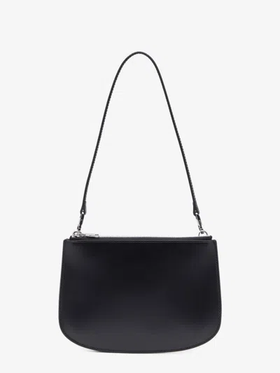 Diesel 1dr 20. Twin Shoulder Bag In Black Leather In Black