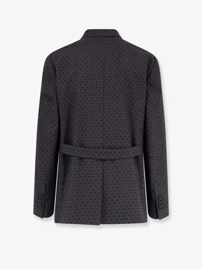 Dior Tailored Single-breasted Jacket With Notched Lapel And Back Vent In Gray