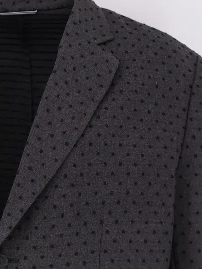 Dior Tailored Single-breasted Jacket With Notched Lapel And Back Vent In Gray