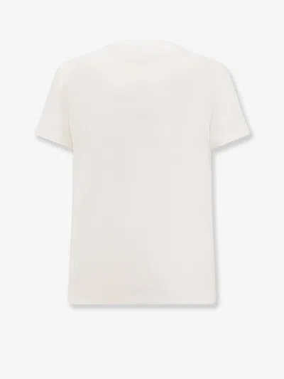 Dior Printed Graphic Round Neck Short Sleeve Top In White