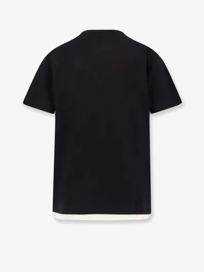 Dolce & Gabbana Logo-embroidered Layering Cotton T-shirt In Black