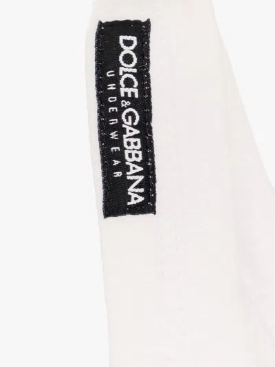 Dolce & Gabbana White Stripe Tank Top In Multi