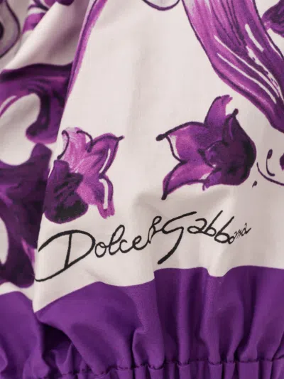 Dolce & Gabbana Women Cotton Top With Maiolica Print In Multi