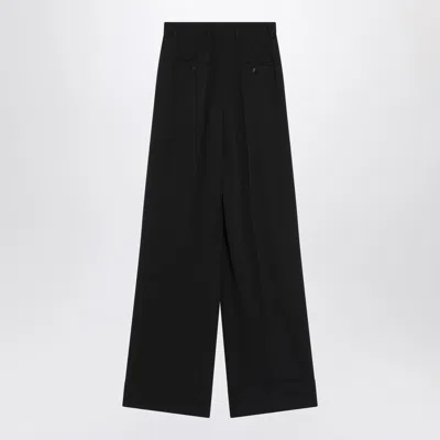 Dolce & Gabbana Wool-blend Trousers In Black